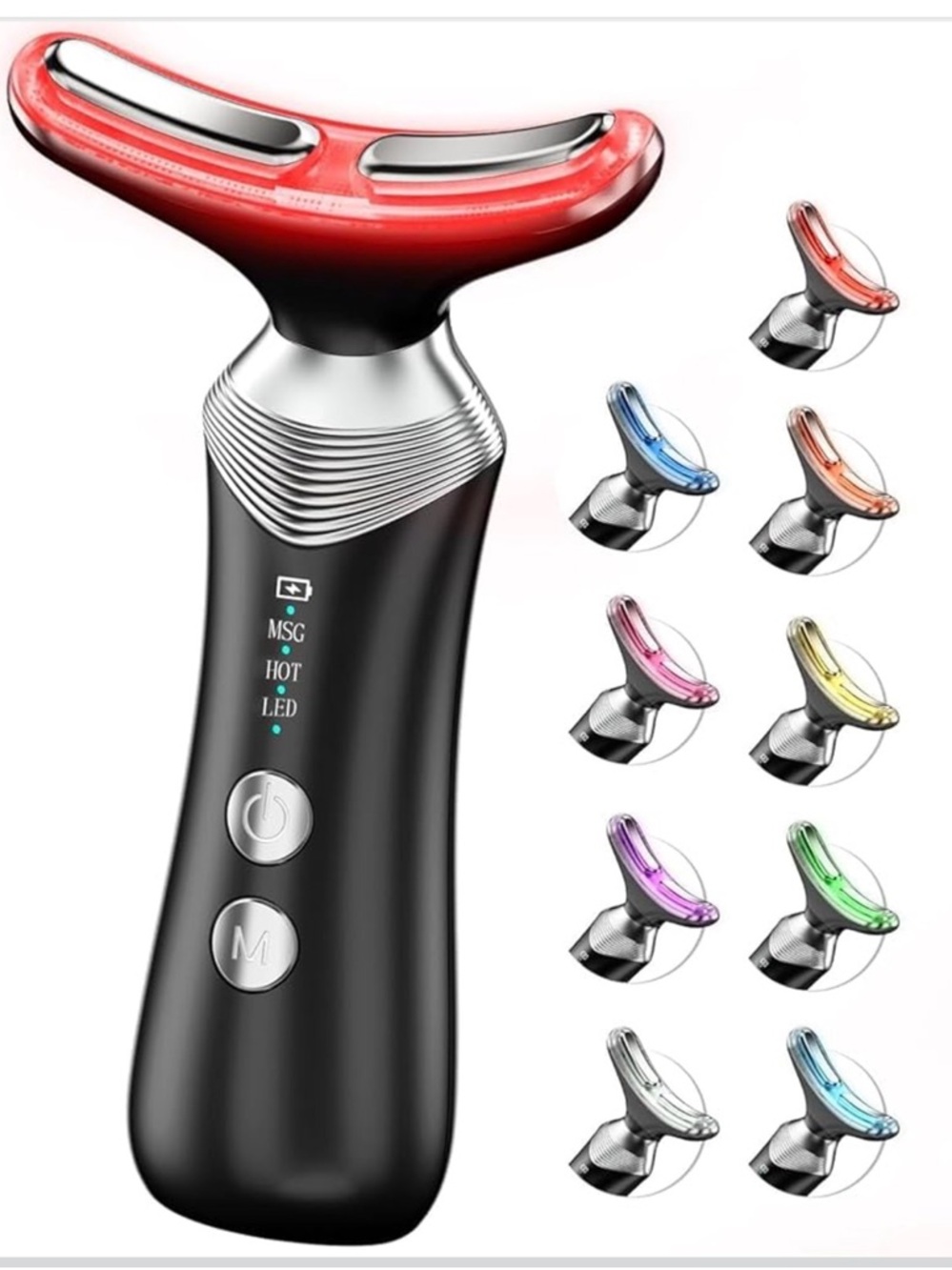 LED Facial Sculpting Tool - Black with Red Light